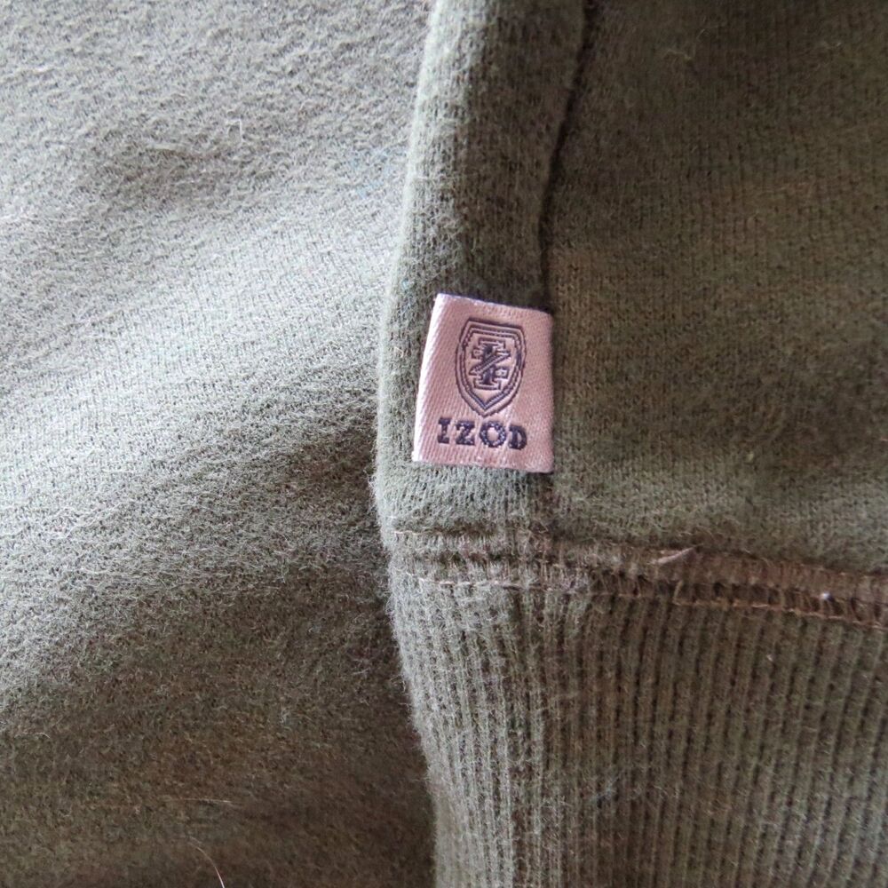 Vintage Men's (or unisex) IZOD luxury Sport Fleece 1/4 zip up shirt EUC Large - Picture 6 of 8